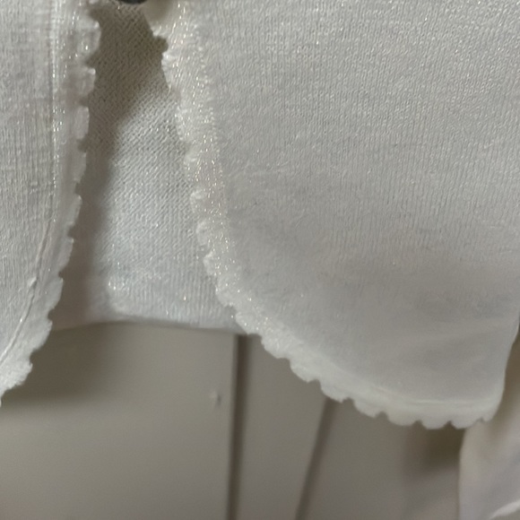 IVORY SPARKLY KIDS SHRUG - Monsoon 5-6 - Picture 4 of 5